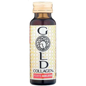 Gold Collagen - Forte Ageless 10 Flaconi - Integratore con Collagene Marino e Vitamine