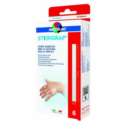 Sterigrap strip adesivo sutura ferite 75x6 mm 6 pezzi