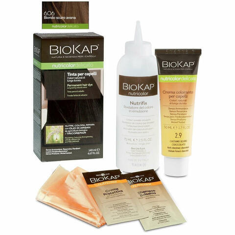 Biokap nutricolor delicato 6,06 biondo scuro avana tinta tubo + flacone