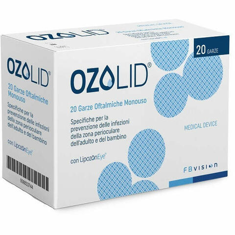 Garza  oftalmica tnt con olio ozonizzato in fosfolipidi lipozoneye 20 pezzi