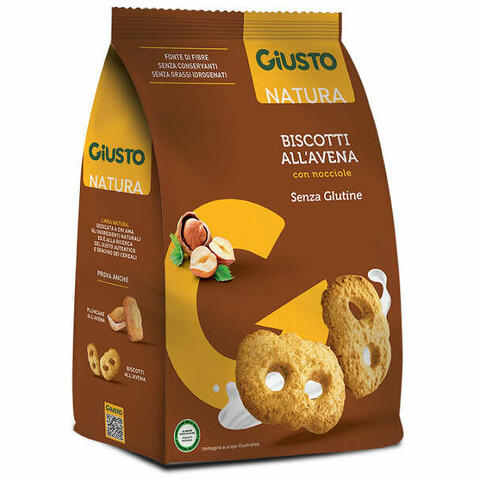 Giusto senza glutine biscotti avena con nocciole 250 g