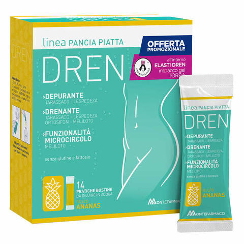 Pancia piatta dren  14 bustine stick pack + torba drenante