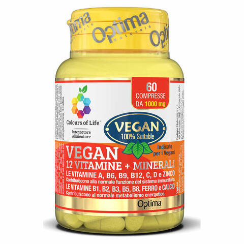 Vegan 12 vitamine + 3 minerali 60 compresse