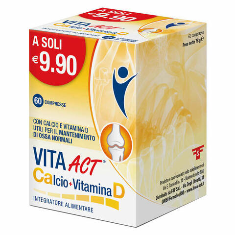 Vita act calcio + vitamina d 60 compresse