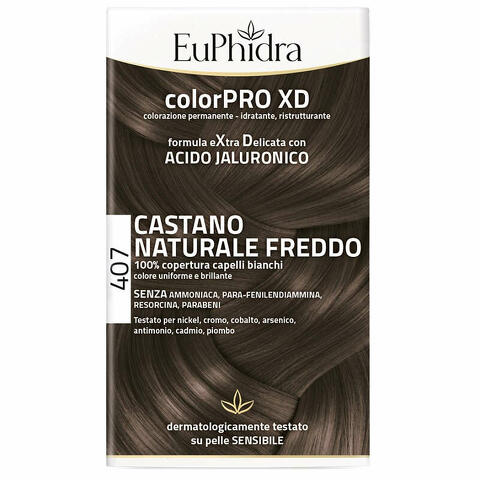 Colorpro xd 407 castano naturale f colore + attivante + balsamo + cuffia + guanti