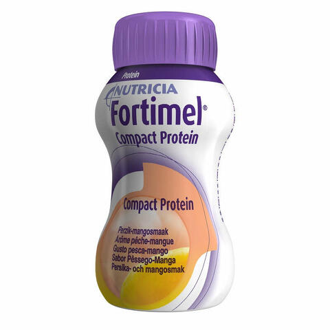 Nutricia fortimel compact protein gusto pesca e mango 4 bottiglie da 125 ml