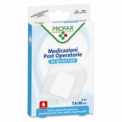 Acquastop medicazione post operatoria 7,5x10 cm  med 4 pezzi