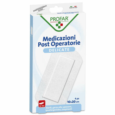 Cerotto sterile per medicazioni postoperatorie in tessuto non tessuto  dimensioni 10x20cm 4 pezzi