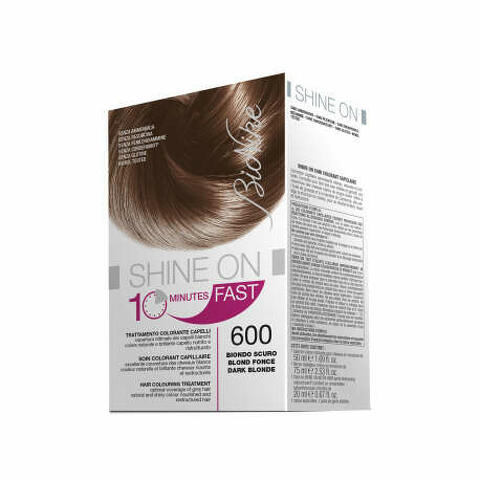 Shine on fast trattamento colorante capelli biondo scuro 600 flacone 60 ml + tubo 60 ml