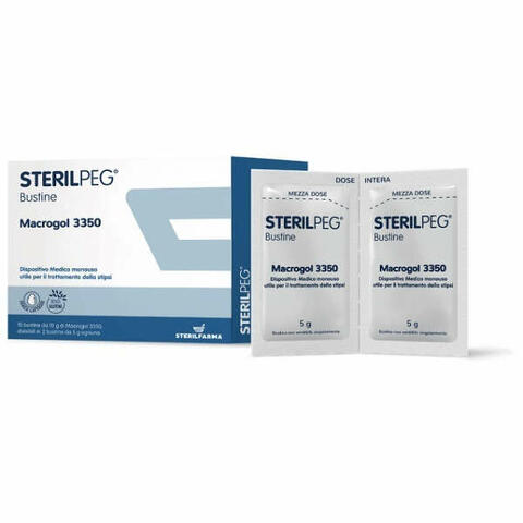 Sterilpeg macrogol 3350 10 bustine bipartite 10 g