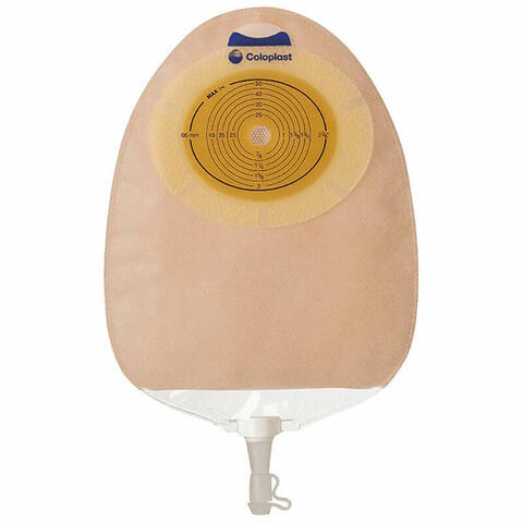 Sacca trasparente sistema monopezzo per urostomia con multichamber sensura ritagliabile 10/76 mm maxi 400 ml 30 pezzi