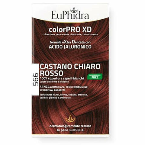 Colorpro gel colorante capelli xd 566 castano chiaro rosso 50 ml + attivante + balsamo + guanti