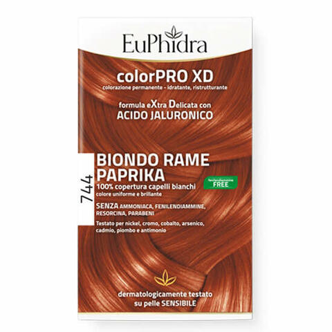 Colorpro gel colorante capelli xd 744 paprika 50 ml in flacone + attivante + balsamo + guanti