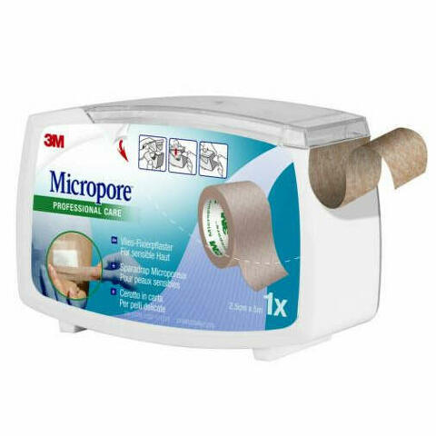 Cerotto in carta  surgical tape tan m5x25mm dispenser