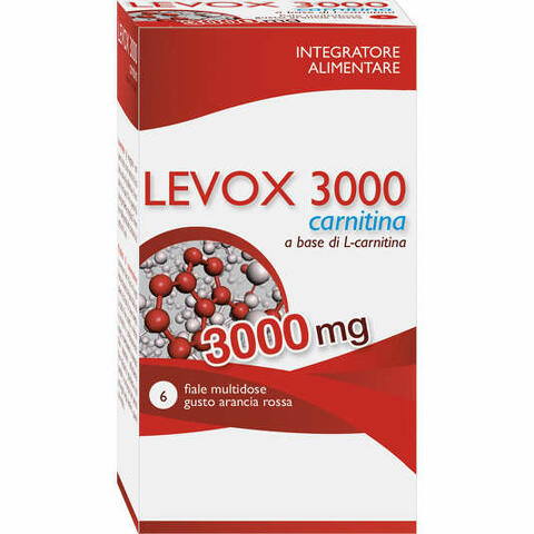 Levox 3000 carnitina 6 flaconcini da 25 ml