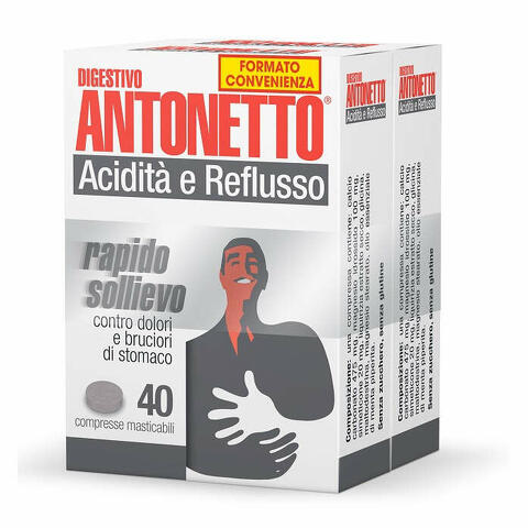 Acidita' e reflusso 80 compresse masticabili 2 astucci da 40 compresse