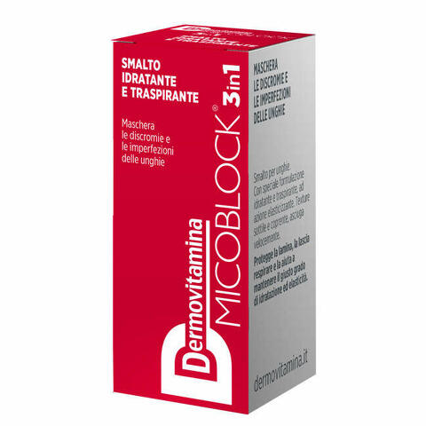 Micoblock 3 in 1 smalto idratante e traspirante rosso 5 ml