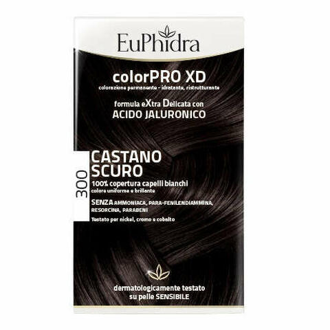 Colorpro xd 300 castano scuro gel colorante capelli in flacone + attivante + balsamo + guanti