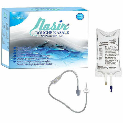 Soluzione fisiologica isotonica sterile  in scatola con10 sacche versione luer lock da 250ml