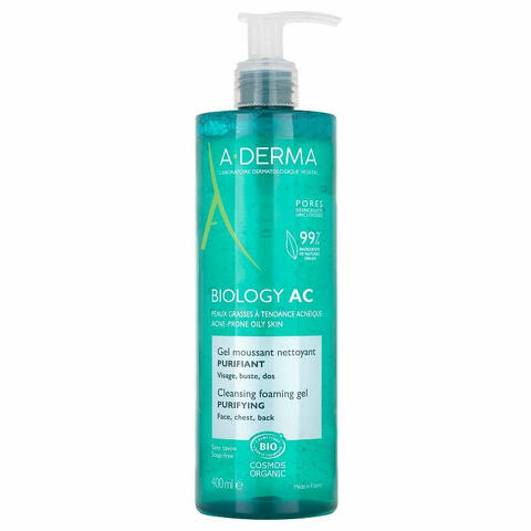 Aderma biology ac gel detergente schiumogeno purificante 400 ml