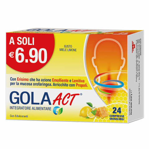 Gola act miele e limone 24 compresse orosolubili