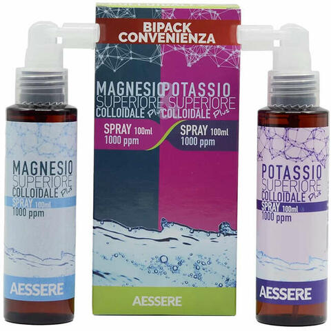 Magnesio superiore colloidale plus spray 1000 ppm 100 ml + potassio colloidale plus 1000ppm spray 100 ml