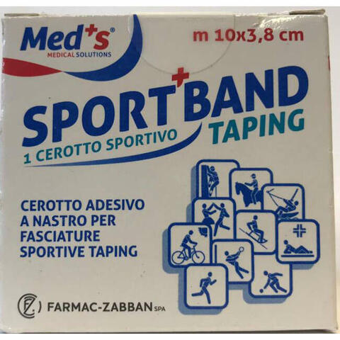 Cerotto  tela bianca sportivo 1000x3,8 cm