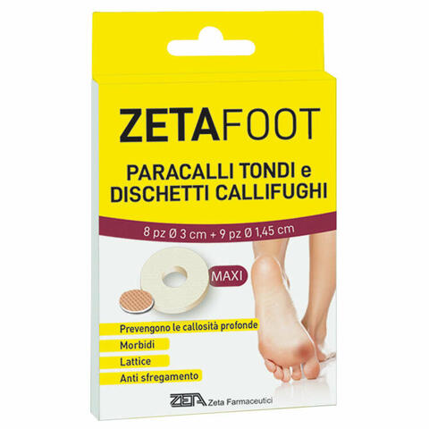 Zetafoot paracallo tondo 8 pezzi + dischetto callifugo 9 pezzi