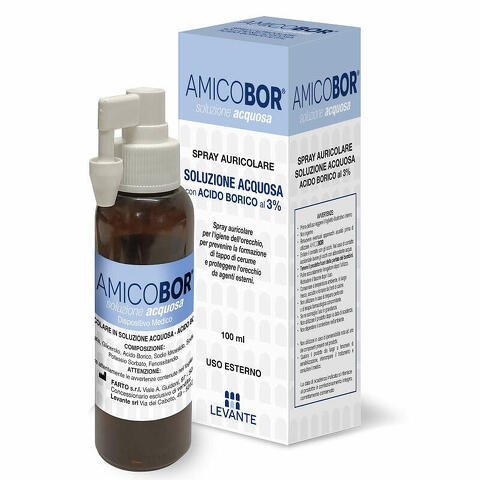 Per irrigazione dell'orecchio amicobor 100 ml