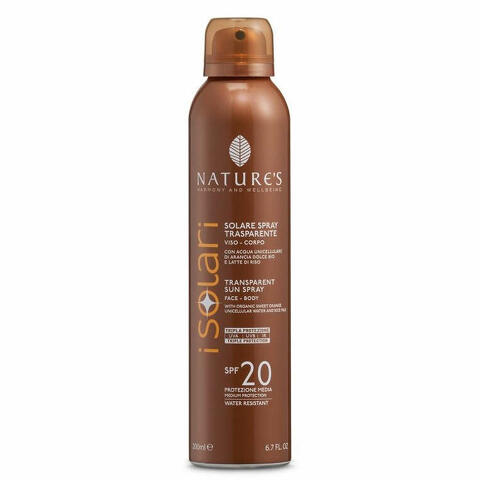 I solari spray trasparente spf20 200 ml