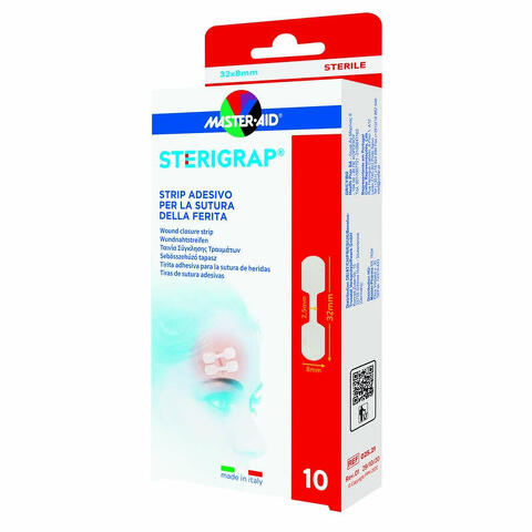 Master-aid sterigrap strip adesivo sutura ferite 32x8 mm 10 pezzi