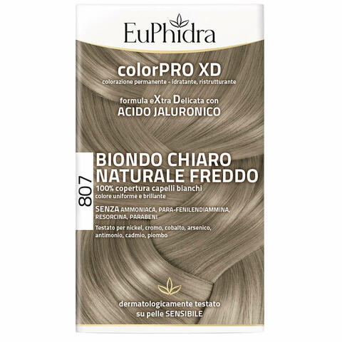 Colorpro xd 807 biondo chiaro naturale f colore + attivante + balsamo + cuffia + guanti