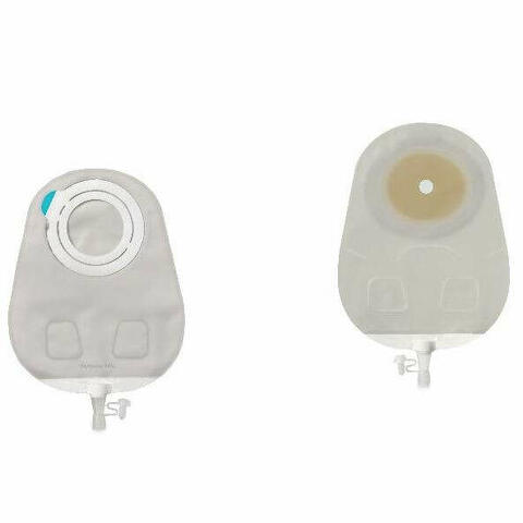 Sensura mio flex sistema 2 pezzi con aggancio adesivo sacca multichamber per urostomia trasparente 50mm da 550 ml 30 pezzi