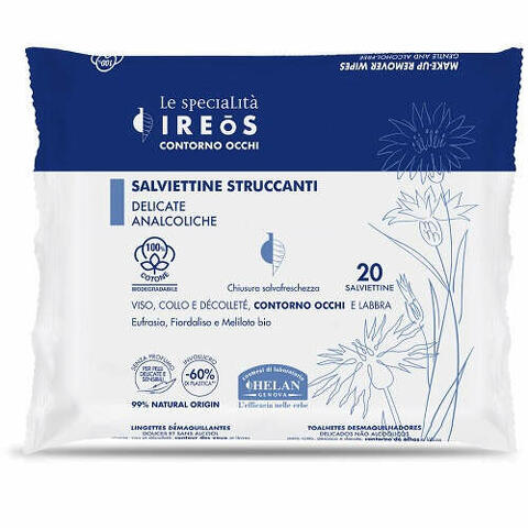 Ireos salviettine struccanti delicati analcoliche 20 pezzi