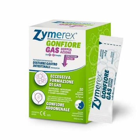 Gonfiore gas doppia azione con s+e complex 20 bustine monodose da 2 g