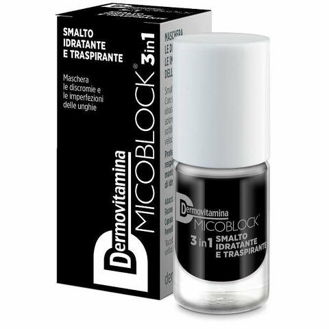 Micoblock 3in1 smalto idratante e traspirante nero 5 ml