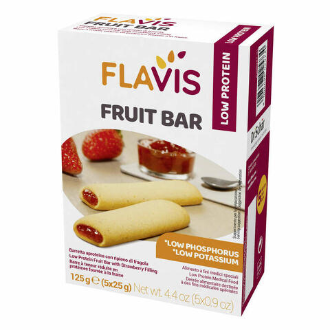 Fruit bar barretta aproteica con ripieno di fragola 5 pezzi da 25 g