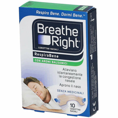 Cerotti nasali breathe right balsamici 10 pezzi