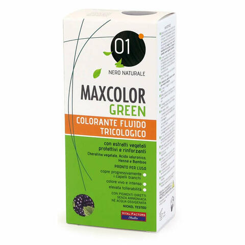 Maxcolor green 01 nero naturale 75 ml + balsamo 15 ml