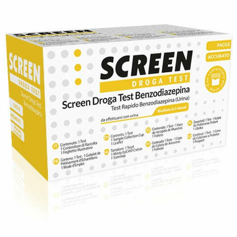 Screen droga test benzodiazepine test antidroga con contenitore urina