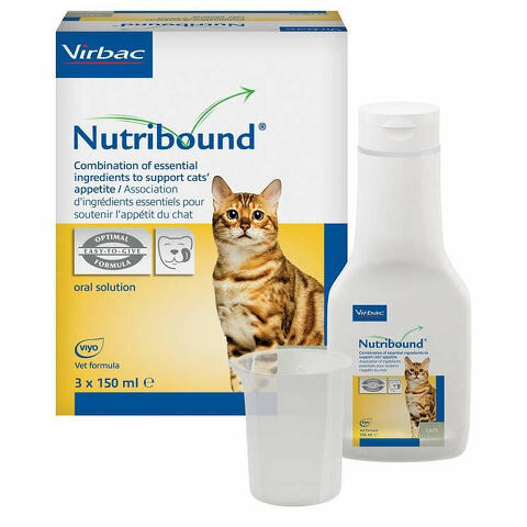 Nutribound soluzione orale appetibile per gatto 3 flaconi da 150 ml