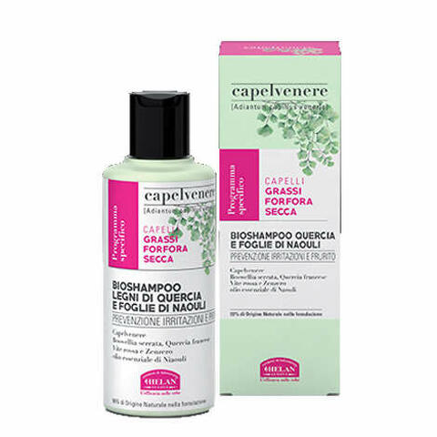 Capelvenere bioshampoo ai legni di quercia e foglie di naouli 200 ml