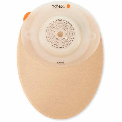 Dansac novalife tre 1 sacca chiusa opaca convex midi per colostomia con finestra ritagliabile 15-46 mm 430 ml 10 pezzi