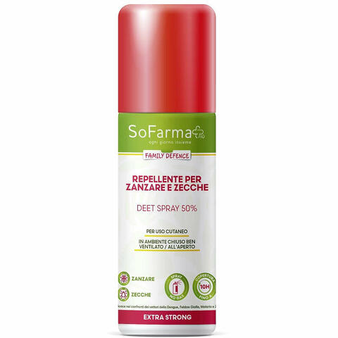 Repellente extra strong deet 50% 75 ml sofarmapiu'