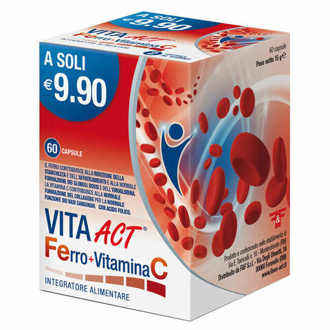 Vita act ferro+vitamina c 60 capsule