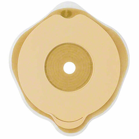 Placca piana  key 80 mm con protettore cutaneo idrocolloidale e flangia 5 pezzi