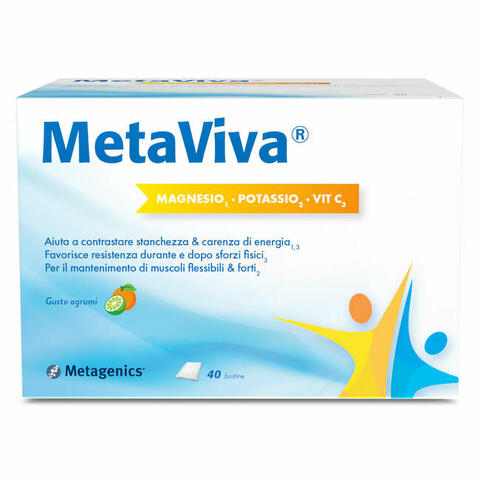 Metaviva magnesio/potassio/vitamina c 40 bustine