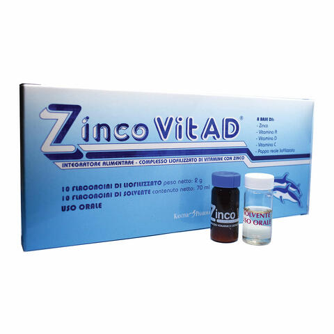 Zinco vit adulti 10 flaconcini + 10 fiale