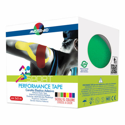 Master-aid sport perform green taping neuromuscolare 5 x 500 cm