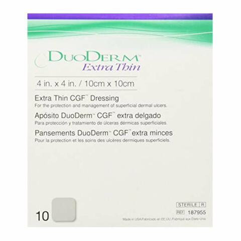 Medicazione con idrocolloidi sterile senza bordo adesivo duoderm cgf 10x10cm 5 pezzi